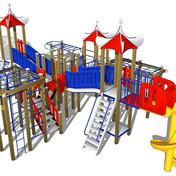 儿童游乐娱乐城设施器材滑梯sketchup草图模型下载