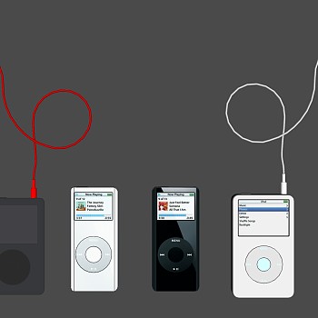 5现代随身听耳机sketchup草图模型下载