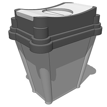 现代简约户外垃圾桶垃圾箱sketchup草图模型下载 (28)