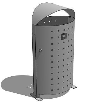 现代简约户外垃圾桶垃圾箱sketchup草图模型下载 (26)