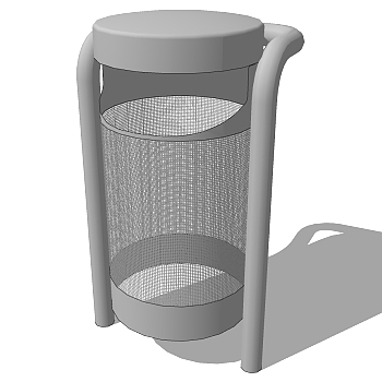 现代简约户外垃圾桶垃圾箱sketchup草图模型下载 (19)