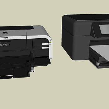 打印复印扫描机sketchup草图模型下载