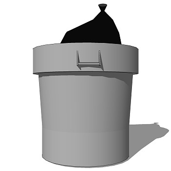 现代简约户外垃圾桶垃圾箱sketchup草图模型下载 (11)
