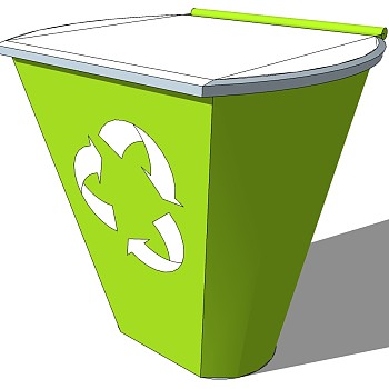 现代简约户外垃圾桶垃圾箱sketchup草图模型下载 (10)