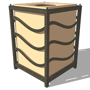 现代简约户外垃圾桶垃圾箱sketchup草图模型下载 (8)