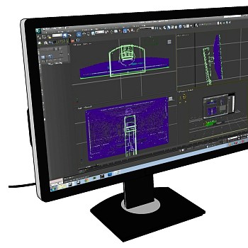 64显示器1sketchup草图模型下载