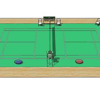 网球羽毛球运动场馆赛场 (4)