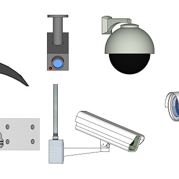77监控设备摄像头监控设备sketchup草图模型下载