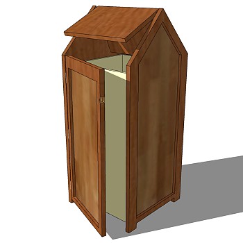 新中式户外垃圾桶垃圾箱sketchup草图模型下载 (10)
