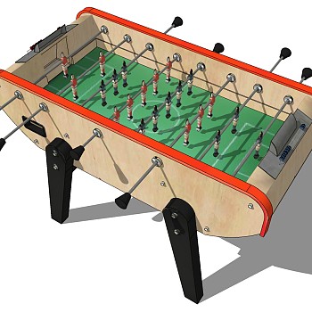 4娱乐器材桌面足球sketchup草图模型下载