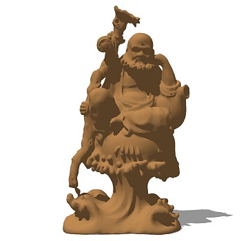 (5)佛像雕塑雕像sketchup草图模型下载