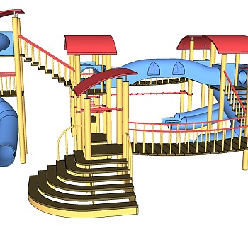 14现代儿童游乐园游乐设施儿童旋转滑梯组合
