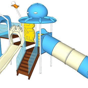 30现代儿童游乐园游乐设施儿童滑梯组合