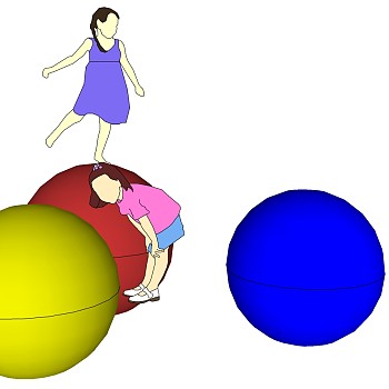 8现代儿童游乐园游乐设施儿童平衡球组合