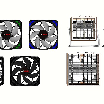 89排风扇sketchup草图模型下载