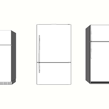 84冰箱时尚迷你冰箱sketchup草图模型下载