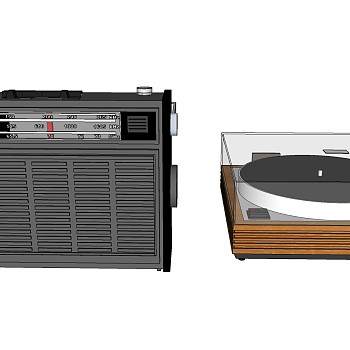 83收音机叠片机sketchup草图模型下载