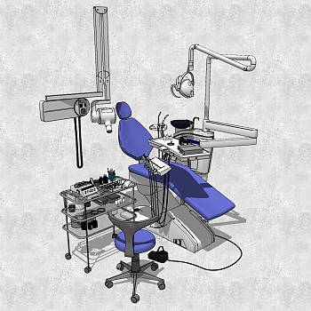 100牙科医疗椅医疗器械牙科诊所sketchup草图模型下载