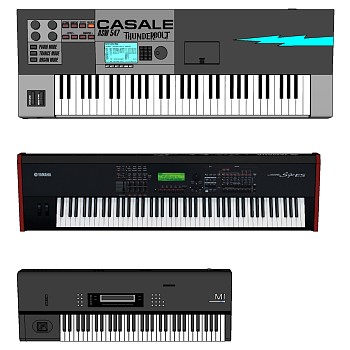 21乐器音乐器材钢琴电子琴sketchup草图模型下载