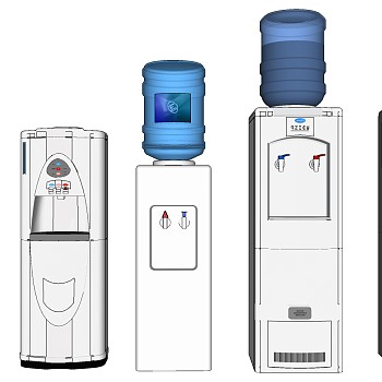 135饮水机sketchup草图模型下载