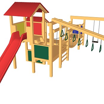 38现代儿童游乐园游乐设施儿童滑梯组合