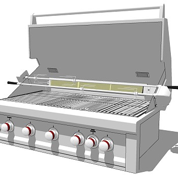 100电烧烤炉sketchup草图模型下载