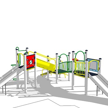 48现代儿童游乐园游乐设施儿童滑梯
