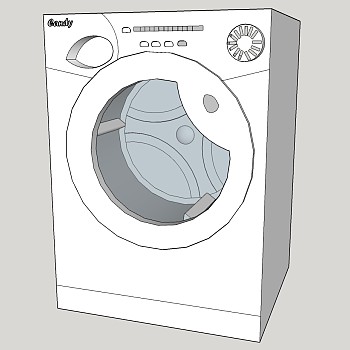 134洗衣机sketchup草图模型下载