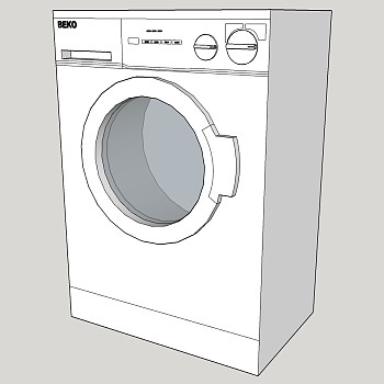 132洗衣机sketchup草图模型下载