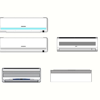 139壁挂空调sketchup草图模型下载