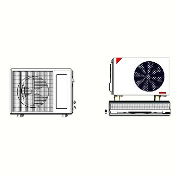 136壁挂空调空调外机sketchup草图模型下载