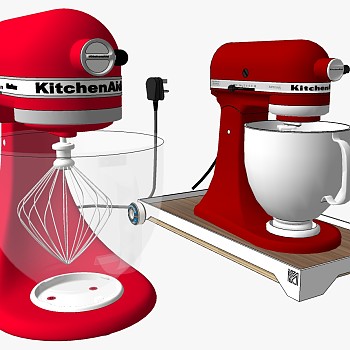 现代厨房电器榨汁机豆浆机咖啡机sketchup草图模型下载 (2)