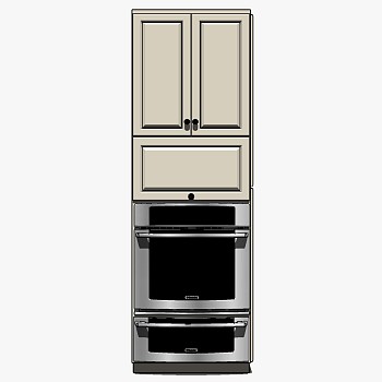 厨房电器烤箱微波炉消毒柜sketchup草图模型下载 (3)