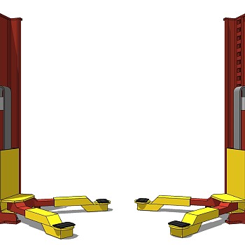 汽车维修升降机龙门架SU模型