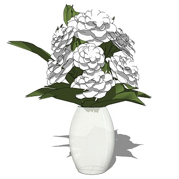 花瓶插花摆件饰品摆件花瓶 sketchup草图模型下载 (57)