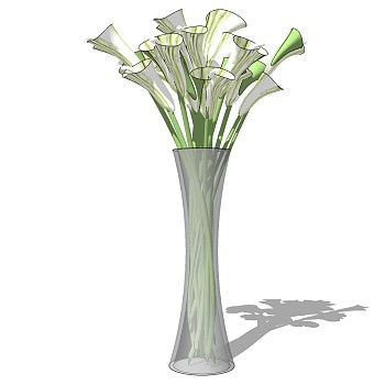 花瓶插花摆件饰品摆件花瓶  sketchup草图模型下载(52)