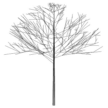 枯树树枝干枝树干摆件sketchup草图模型下载 (18)
