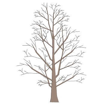 枯树树枝干枝树干摆件sketchup草图模型下载 (4)