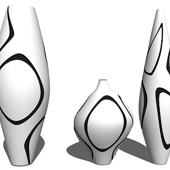 花瓶摆件饰品摆件花瓶 sketchup草图模型下载 (2)