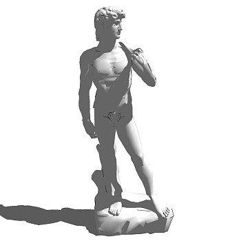 欧式人物雕塑雕像 SketchUp草图模型下载