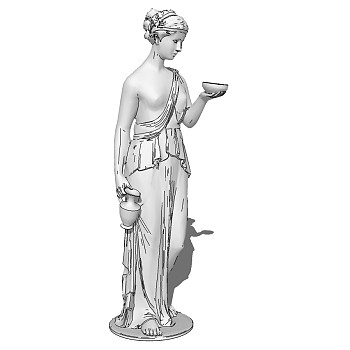 欧式人物雕塑雕像 (SketchUp草图模型下载