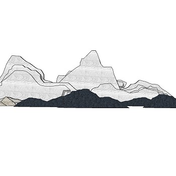 新中式假山山形片石石头景观造景造型 (4)