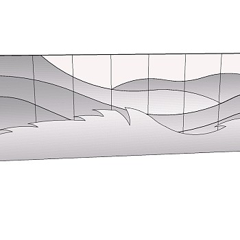 拟山水山脉铁艺背景墙水晶造型 (3)