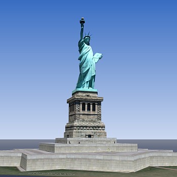16曼哈顿自由女神铜像人物雕塑 (2)