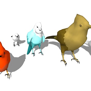 鸟群动物雕塑摆件