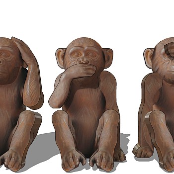 猴子动物雕塑摆件