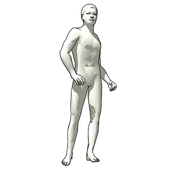 人物雕塑SketchUp草图3d人物模型下载 (1)