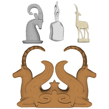 羚羊动物雕塑 (2)