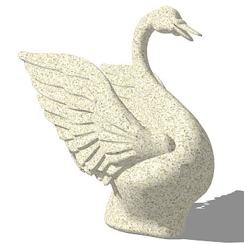 鹅天鹅动物雕塑  (4)