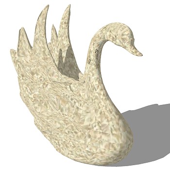 鹅天鹅动物雕塑  (2)